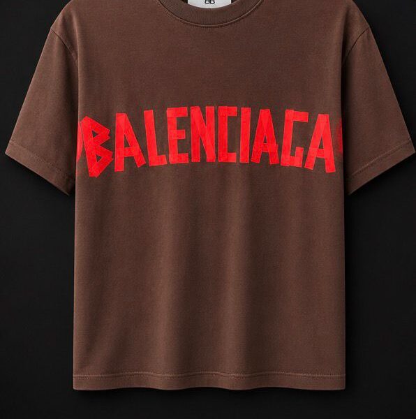 Balenciaga тениска кафява - 120