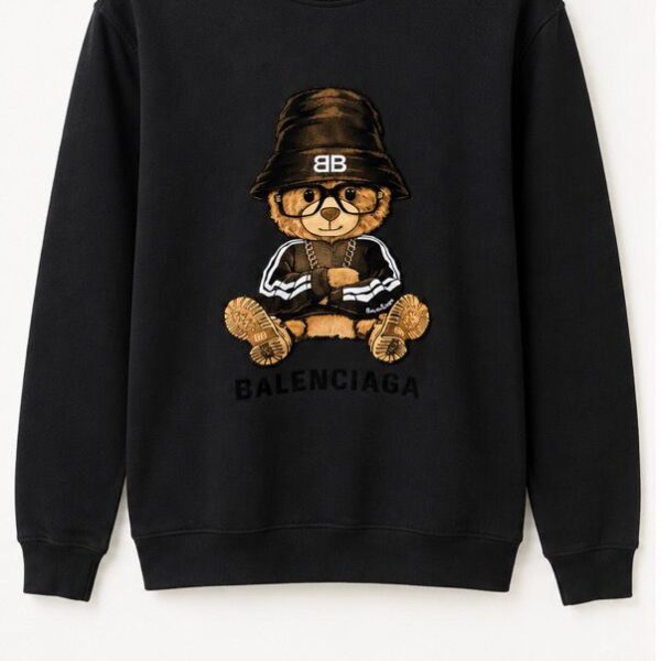 Balenciaga блуза черна с мече - 149