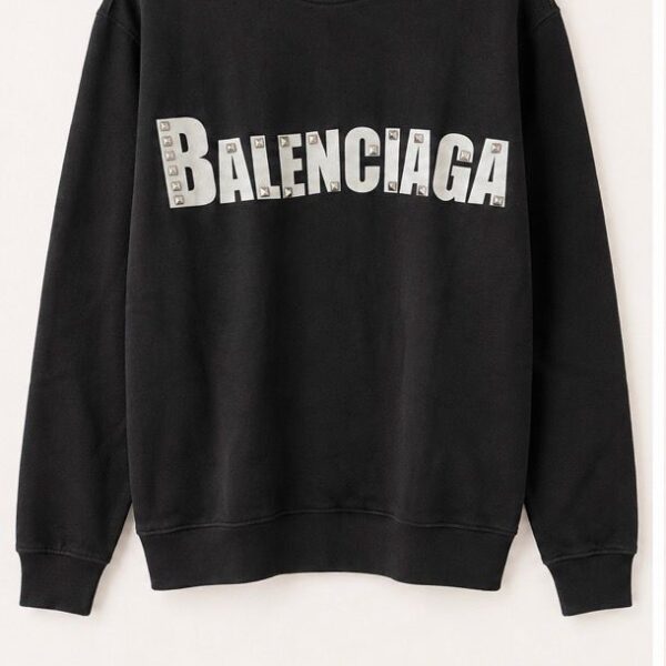 Balenciaga блуза черна с капси - 156
